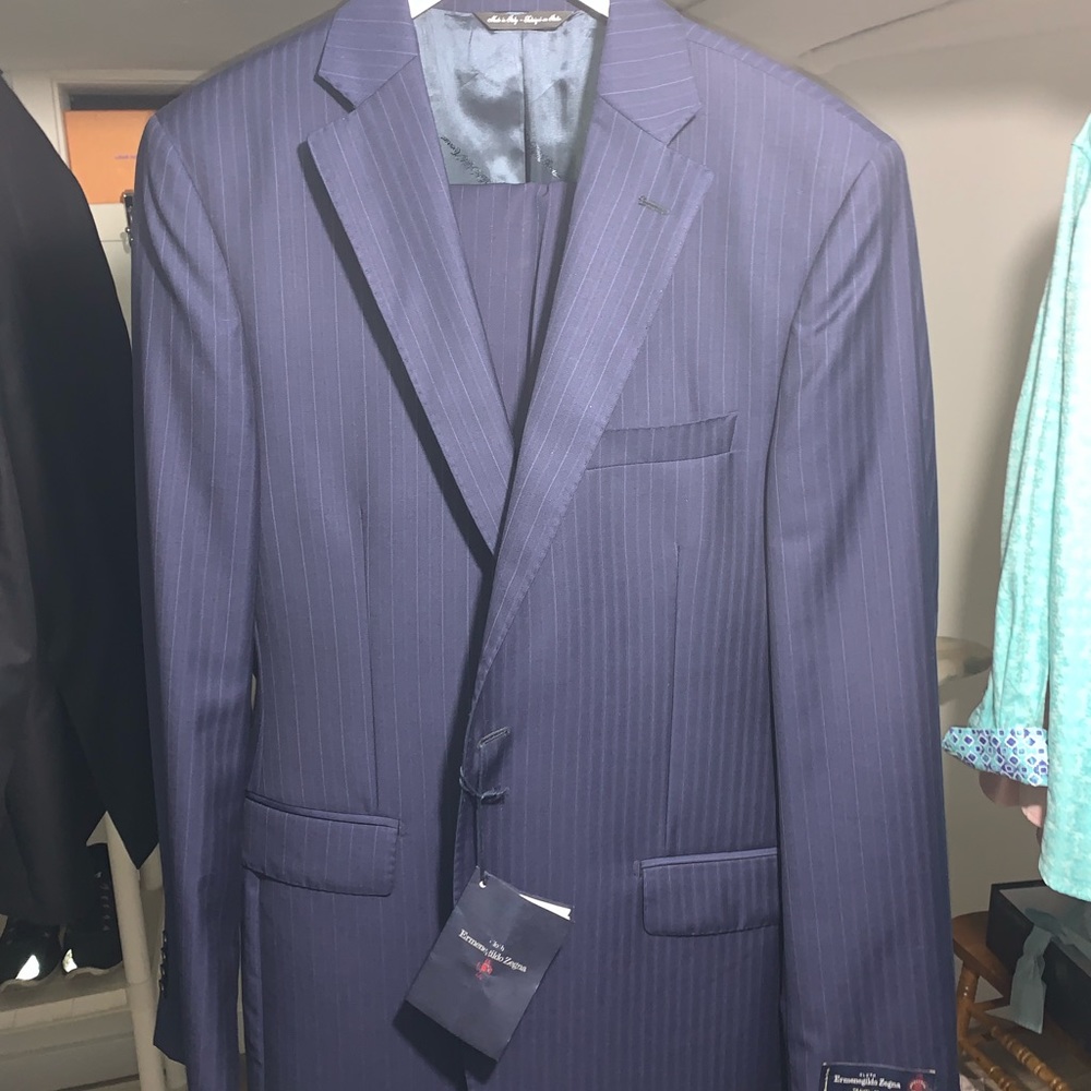 Navy Pinstripe Ermnegildo Zegna FULL SUIT